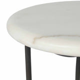 Idalia Outdoor End Table, White by Four Hands
