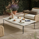 Idalia Outdoor Coffee Table, White by Four Hands