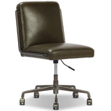 Amos Leather Desk Chair, Dulane Moss by Four Hands