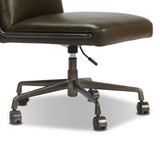 Amos Leather Desk Chair, Dulane Moss by Four Hands