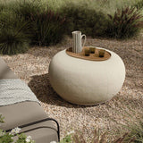 Chip Outdoor Ottoman, Jasper Natural by Four Hands