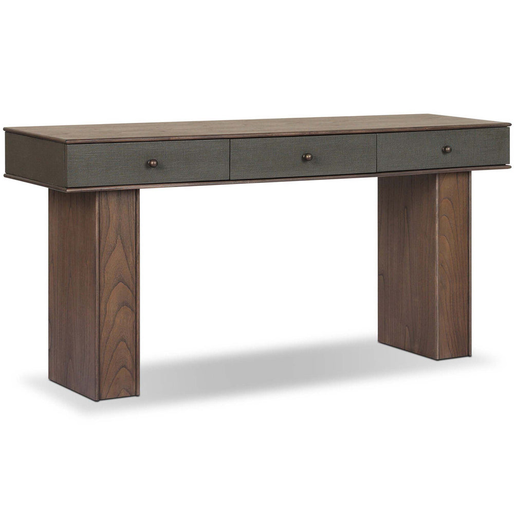 Soloman Console Table, Saddle Brown Sungkai by Four Hands