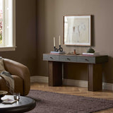 Soloman Console Table, Saddle Brown Sungkai by Four Hands