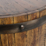 Ceylon Side Table, Weathered Walnut-Furniture - Accent Tables-High Fashion Home
