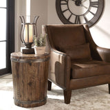 Ceylon Side Table, Weathered Walnut-Furniture - Accent Tables-High Fashion Home