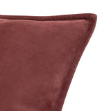 Trenton Leather Pillow, Nubuck Burgundy, by Four Hands