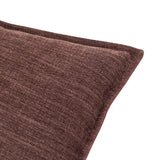 Trenton Leather Pillow, Nubuck Burgundy, by Four Hands