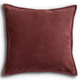 Trenton Leather Pillow, Nubuck Burgundy, by Four Hands