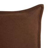 Trenton Leather Pillow, Nubuck Tobacco, by Four Hands