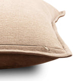 Trenton Leather Pillow, Nubuck Tobacco, by Four Hands