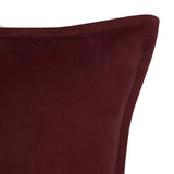 Trenton Leather Pillow, Nubuck Burgundy, by Four Hands