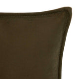 Trenton Leather Lumbar Pillow, Nubuck Olive, by Four Hands