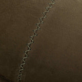 Trenton Leather Lumbar Pillow, Nubuck Olive, by Four Hands