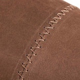 Trenton Leather Lumbar Pillow, Nubuck Tobacco, by Four Hands