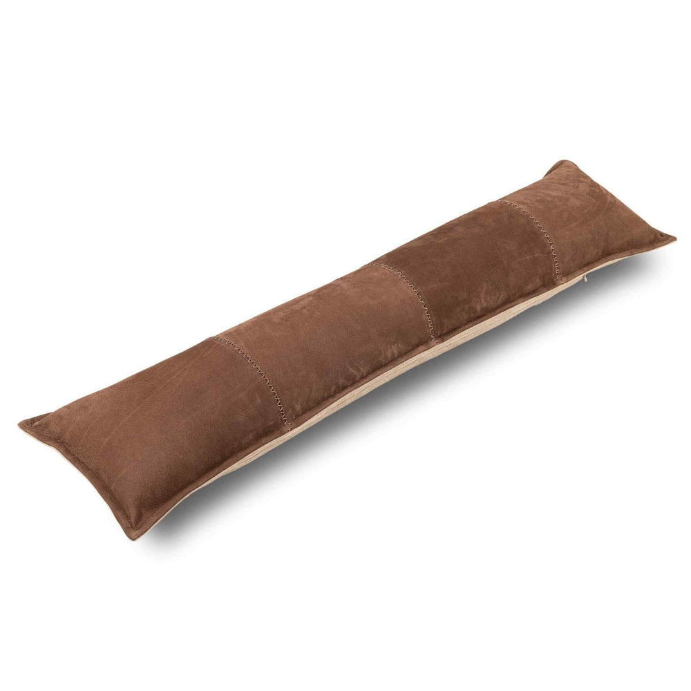 Trenton Leather Lumbar Pillow, Nubuck Tobacco, by Four Hands