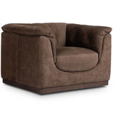 Santino Swivel Chair, Nubuck Cigar by Four Hands