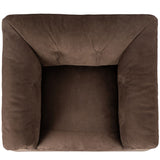 Santino Swivel Chair, Nubuck Cigar by Four Hands