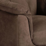 Santino Swivel Chair, Nubuck Cigar by Four Hands
