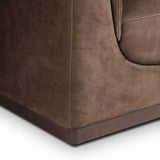 Santino Swivel Chair, Nubuck Cigar by Four Hands