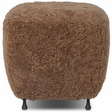 Joey Ottoman, Amber Shearling by Four Hands