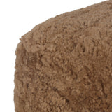 Joey Ottoman, Amber Shearling by Four Hands