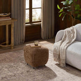 Joey Ottoman, Amber Shearling by Four Hands