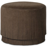 Rooney Leather Ottoman, Nubuck Cigar by Four Hands