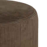 Rooney Leather Ottoman, Nubuck Cigar by Four Hands