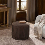 Rooney Leather Ottoman, Nubuck Cigar by Four Hands