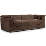 Santino Leather Sofa, Nubuck Cigar by Four Hands