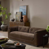 Santino Leather Sofa, Nubuck Cigar by Four Hands