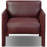 Graford Leather Chair, Dulane Burgundy by Four Hands