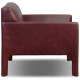 Graford Leather Chair, Dulane Burgundy by Four Hands