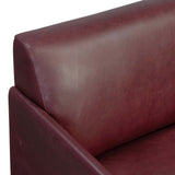 Graford Leather Chair, Dulane Burgundy by Four Hands