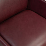 Graford Leather Chair, Dulane Burgundy by Four Hands
