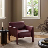 Graford Leather Chair, Dulane Burgundy by Four Hands
