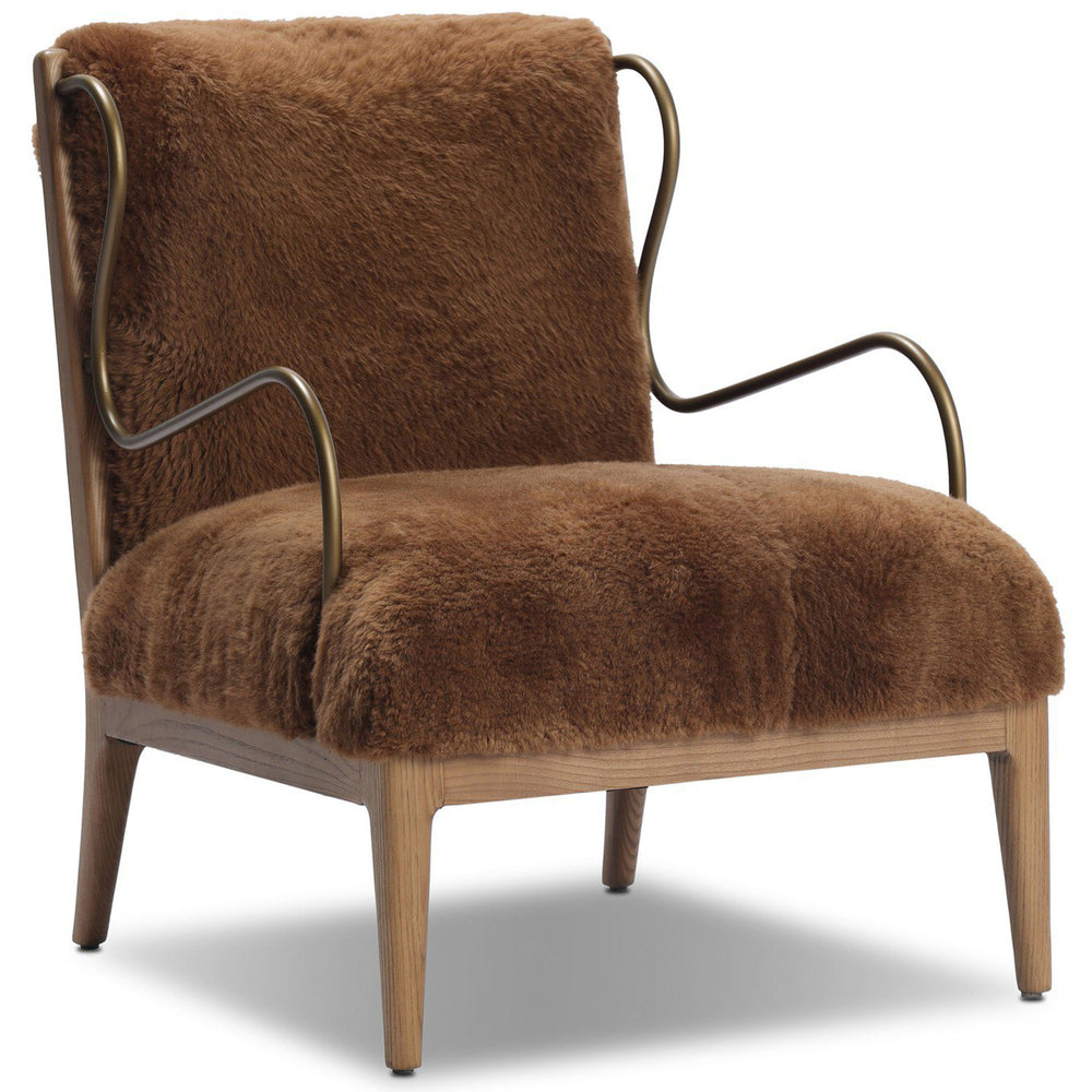 Yesenia Chair, Ochre Shearling by Four Hands
