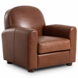 Draper Leather Chair, Dulane Mahogany by Four Hands