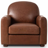 Draper Leather Chair, Dulane Mahogany by Four Hands