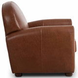 Draper Leather Chair, Dulane Mahogany by Four Hands