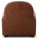 Draper Leather Chair, Dulane Mahogany by Four Hands