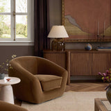 Chantal Swivel Club Chair, Surrey Ochre by Four Hands
