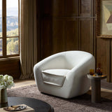 Chantal Swivel Club Chair, Nomad Snow by Four Hands
