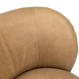 Trisha Leather Swivel Chair, Palermo Drift by Four Hands
