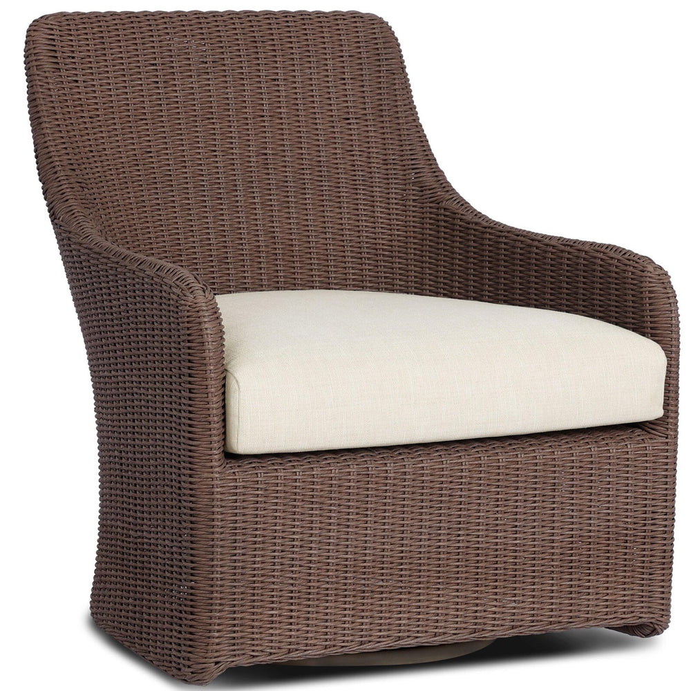 Blaire Outdoor Swivel Chair, Tanned Weave by Four Hands-Furniture - Outdoor-High Fashion Home