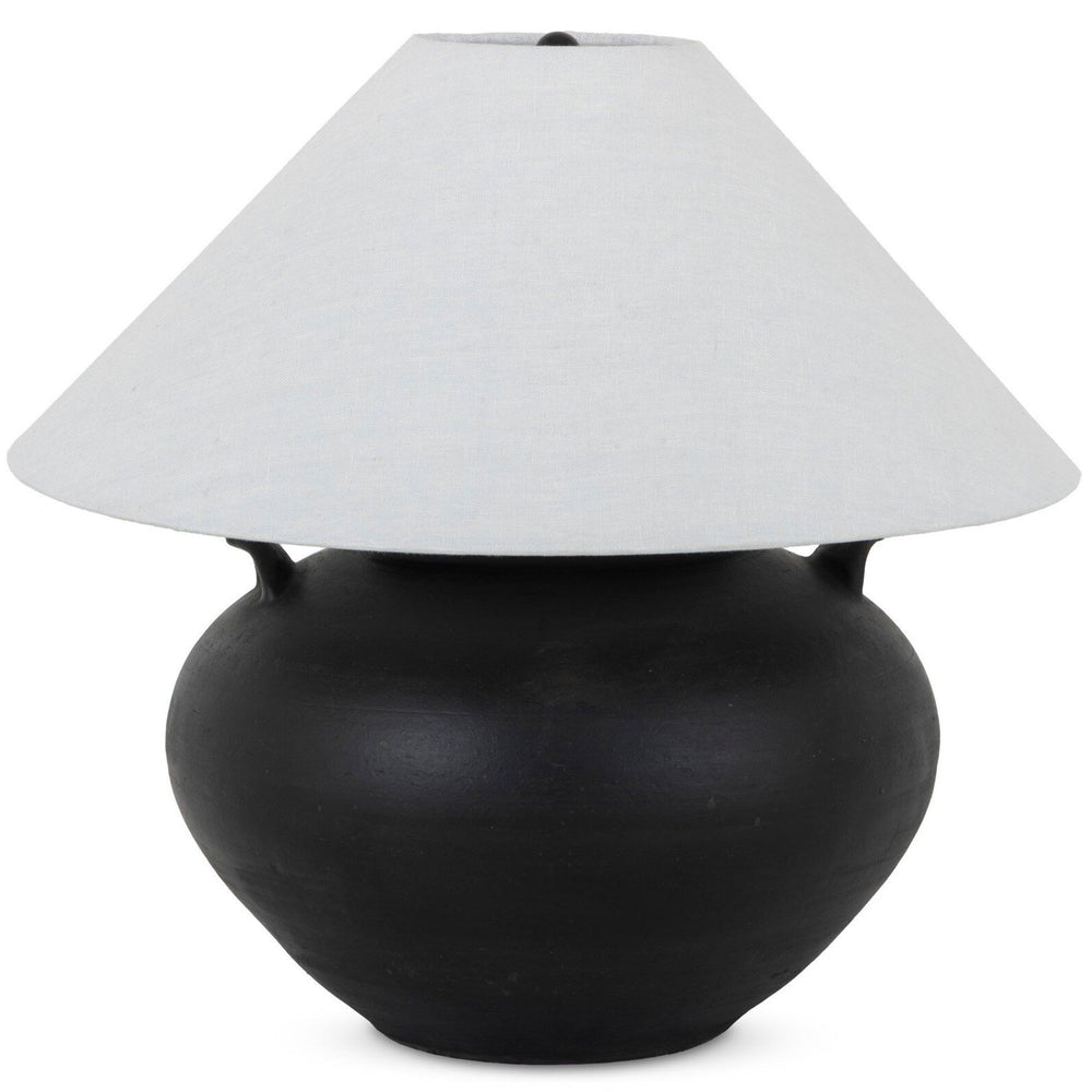 Civita Table Lamp, Aged Black Terracotta by Amber Lewis x Four Hands