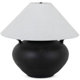Civita Table Lamp, Aged Black Terracotta by Amber Lewis x Four Hands