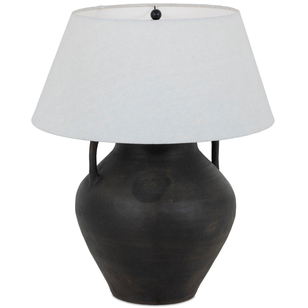 Atrani Table Lamp, Aged Black Terracotta by Amber Lewis x Four Hands