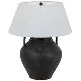 Atrani Table Lamp, Aged Black Terracotta by Amber Lewis x Four Hands