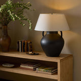 Atrani Table Lamp, Aged Black Terracotta by Amber Lewis x Four Hands